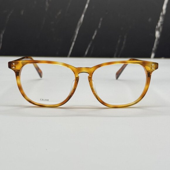 NEW CELINE CL50046F 053 HAVANA ROUND UNISEX CELINE EYEGLASSES - Picture 4 of 11